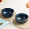 Galaxy Blue Ceramic Snack Bowl Set of 2, 500 ML